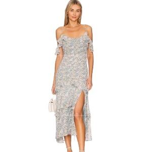ASTR The Label Daisy Dell Teal Multi Floral Dress